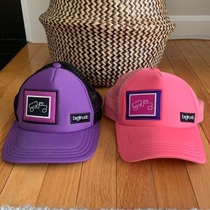 Girls bigtruck trucker hats. Set of 2.